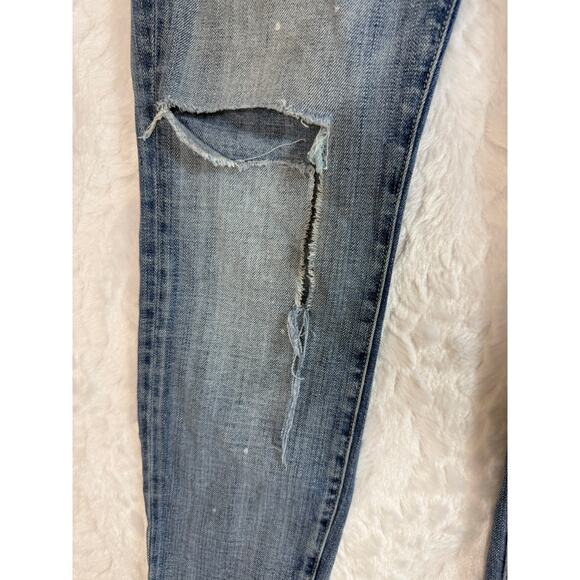 Current/Elliott Stiletto Skinny Super Loved Destroy Distressed Mid Day Jeans 29* - Picture 11 of 16